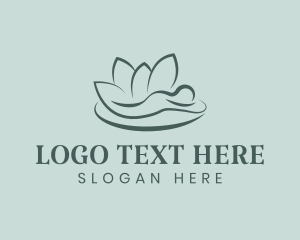 Rub - Natural Lotus Massage logo design