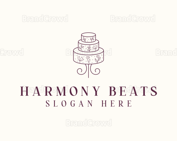 Wedding Dessert Cake Logo