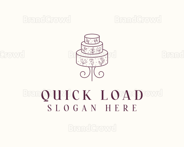 Wedding Dessert Cake Logo