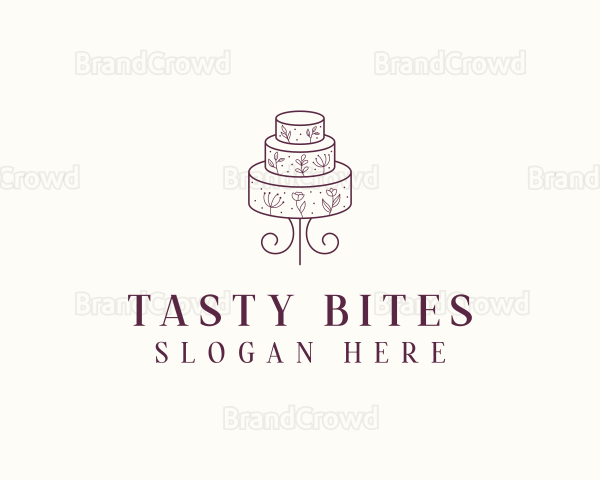 Wedding Dessert Cake Logo