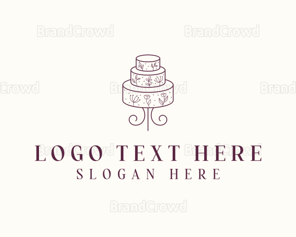 Wedding Dessert Cake Logo