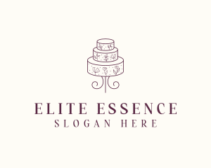 Wedding Dessert Cake Logo