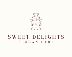 Wedding Dessert Cake logo design