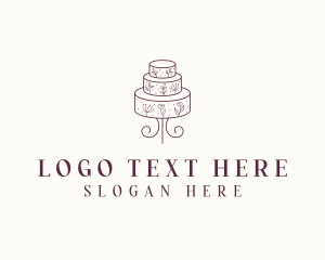 Food Blog - Wedding Dessert Cake logo design