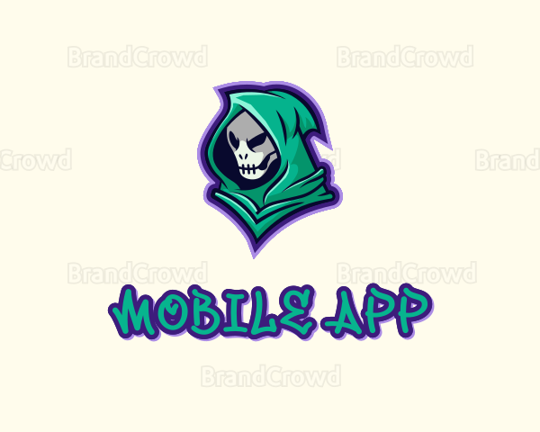 Hooded Skull Graffiti Logo