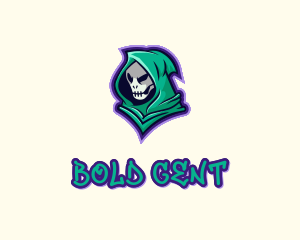 Hooded Skull Graffiti logo design