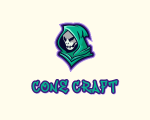 Hooded Skull Graffiti logo design