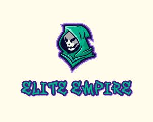 Hooded Skull Graffiti logo design