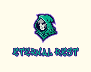 Undead - Hooded Skull Graffiti logo design