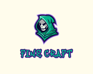 Hooded Skull Graffiti logo design