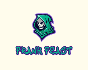 Hooded Skull Graffiti logo design