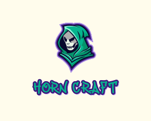 Hooded Skull Graffiti logo design