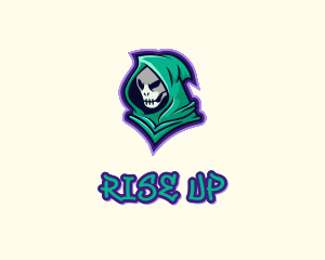 Hooded Skull Graffiti logo design