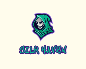 Hooded Skull Graffiti logo design