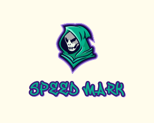 Hooded Skull Graffiti logo design