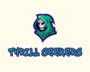 Hooded Skull Graffiti logo design