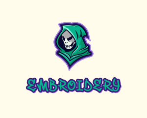 Hooded Skull Graffiti logo design