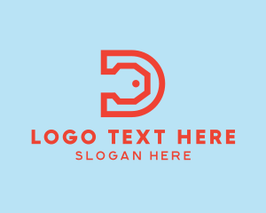 Negative Space - Generic Brand Letter D logo design