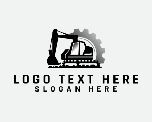 Excavation - Excavator Machinery Gear logo design