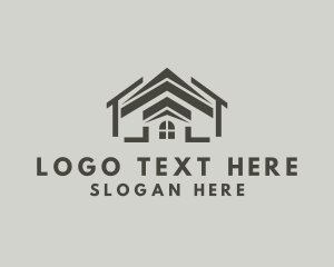 Roof Services - Roof House Property logo design