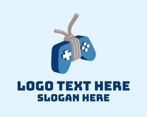 Gaming-lounge - Game Controller Knot logo design