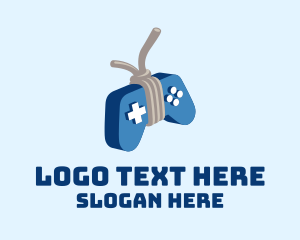 Mobile Gaming - Game Controller Knot logo design