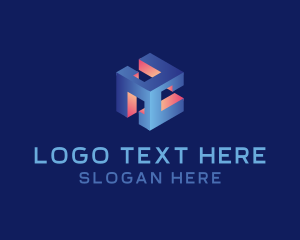 Digital - 3D Digital Cube logo design