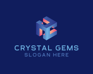 3D Digital Cube  logo design