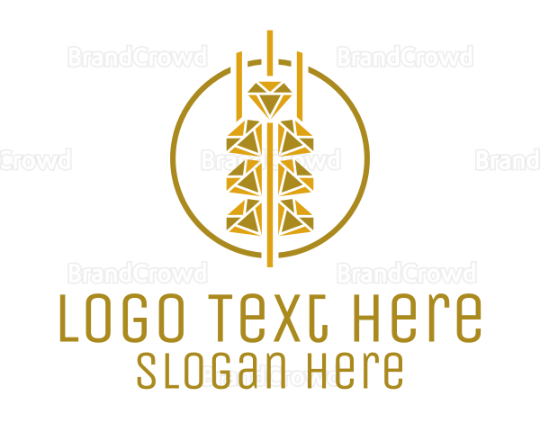 Gold Diamond Grain Logo
