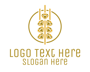 Oat - Gold Diamond Grain logo design