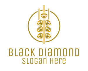 Gold Diamond Grain logo design