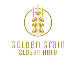 Grain - Gold Diamond Grain logo design