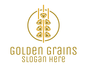 Gold Diamond Grain logo design