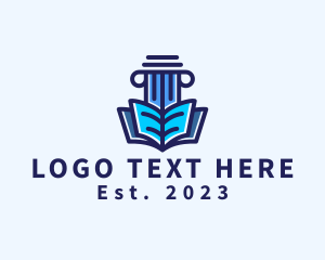 Study - Book Education Pillar logo design