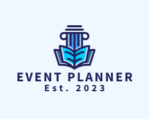 Library - Book Education Pillar logo design