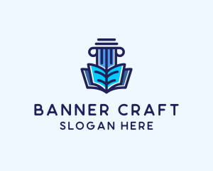 Tutor Book Education Pillar  logo design