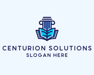 Tutor Book Education Pillar  logo design