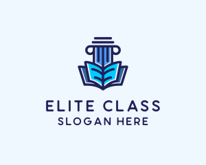 Tutor Book Education Pillar  logo design