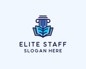 Tutor Book Education Pillar  logo design