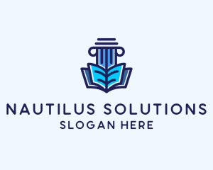 Tutor Book Education Pillar  logo design