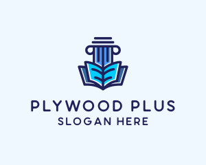 Tutor Book Education Pillar  logo design