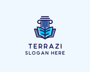 Tutor Book Education Pillar  logo design