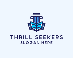 Tutor Book Education Pillar  logo design