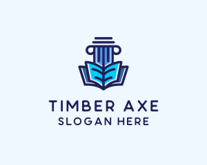 Tutor Book Education Pillar  logo design