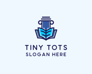 Tutor Book Education Pillar  logo design