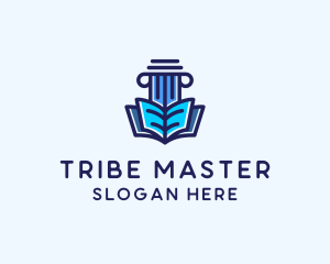 Tutor Book Education Pillar  logo design