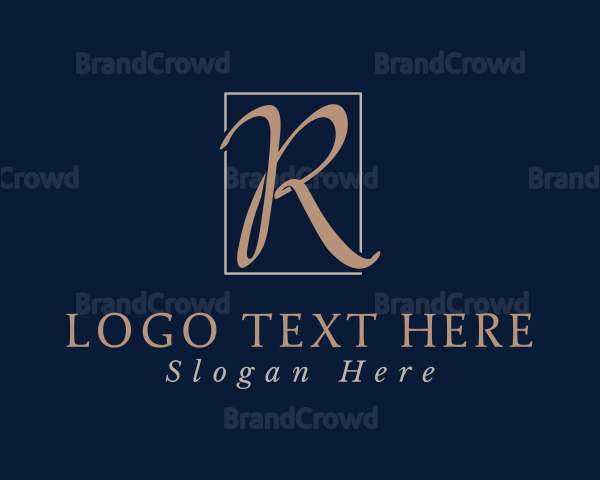 Cursive Letter R Business Logo