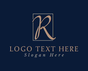 Letter R - Cursive Letter R Business logo design