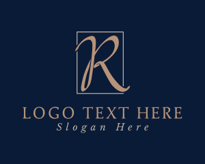 Cursive Letter R Business Logo