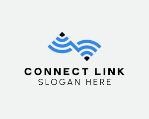 Link - Wifi Internet Connection logo design